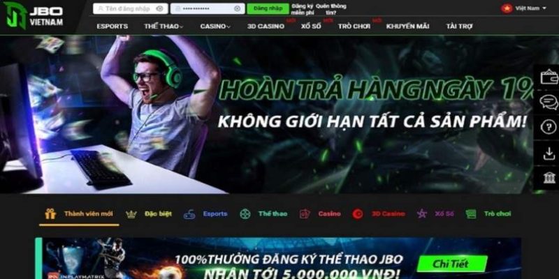 Đăng nhập JBO nhận được nhiều lợi ích lớn