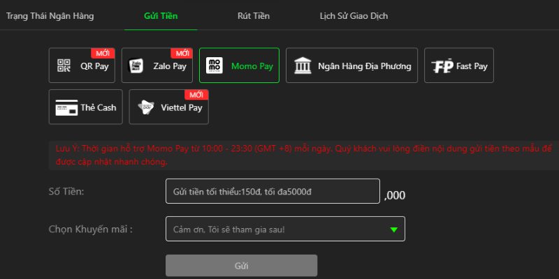 Giới thiệu thông tin nạp tiền JBO