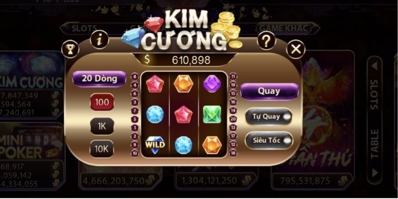 Tân thủ dễ chơi dễ trúng với nổ hũ Kim Cương