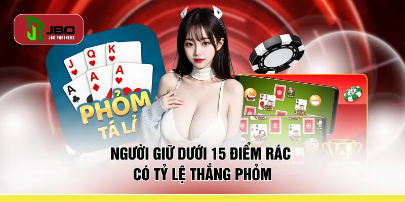 Người giữ dưới 15 điểm rác có tỷ lệ thắng Phỏm
