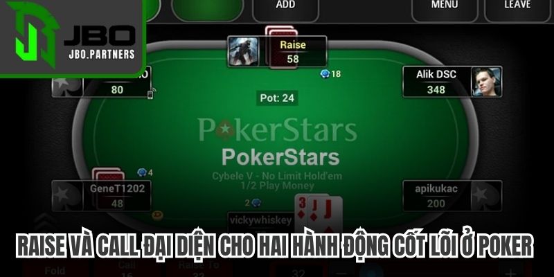 Raise và Call đại diện cho hai hành động cốt lõi ở Poker nên thử
