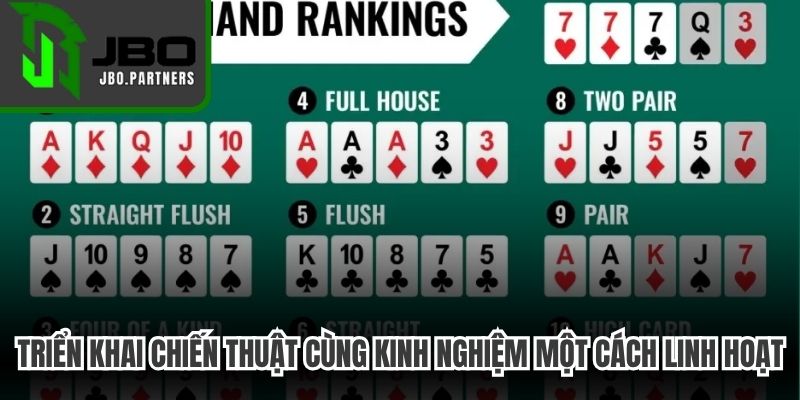 Triển khai các chiến thuật cùng kinh nghiệm một cách linh hoạt